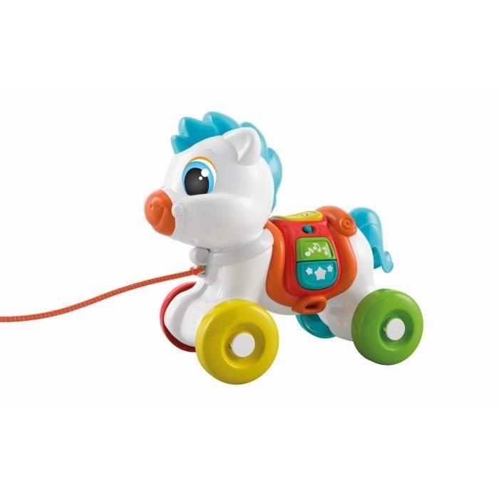 Clementoni - Mon poney à tirer - Boutons interactifs
