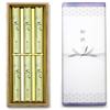 Sympathy Incense Gift Set, Paulownia Wood Box [Tea Flowers, 6 Sticks, Sandalwood, with Outer Wrapping], Made In Japan, Low Smoke, Perfect for