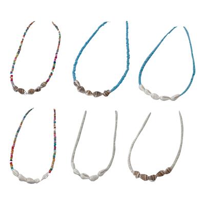 Elegante Perlenkette Einzigartiger Muschelperlen-Choker Schlüsselbein-Kette für Damen Modeschmuck Geschenk Dopamin-Kette