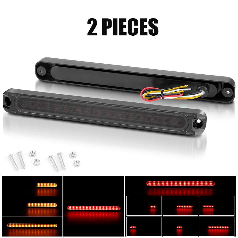 30Led Brake Tail Light Turn Signal Light DRL Red Yellow Flowing Stop Flash Lamp For Car Motorcycle Truck Trailer ATV SUV 12V 24V