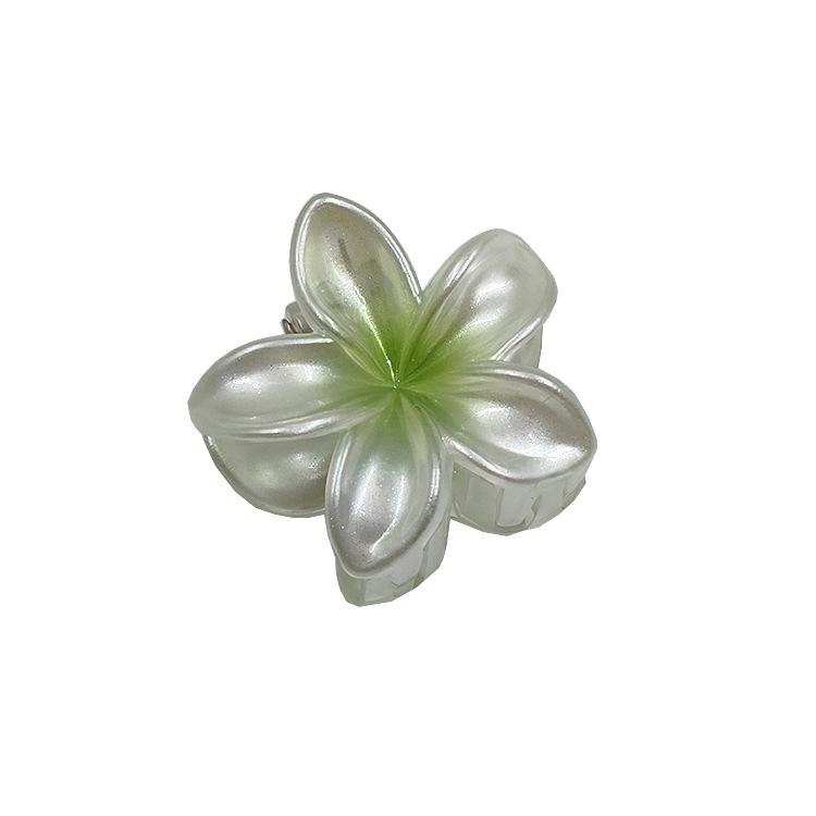 4cm průhledná třpytivá sponka do vlasů ve tvaru vajíčka s květinou - žraločí sponka do vlasů