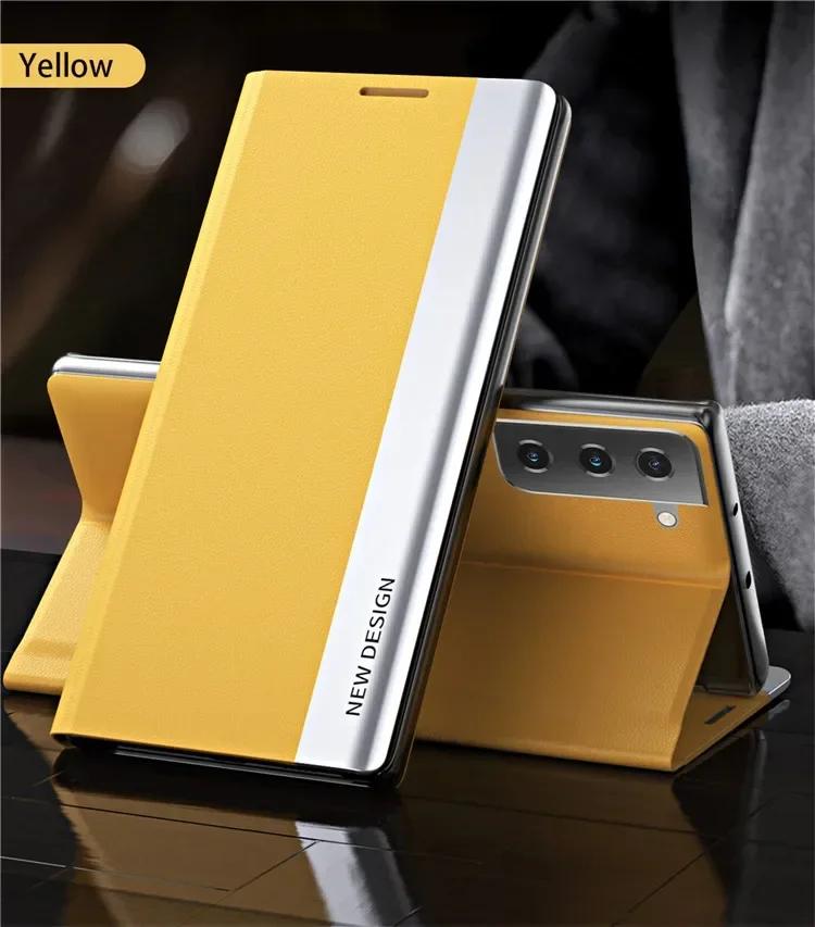 Luxury Leather Flip Case For Samsung Galaxy S25 Edge S24 S23 S22 S21 S20 Ultra S10 Plus S23 S21 S24 FE Note 20 Ultra Stand Cover