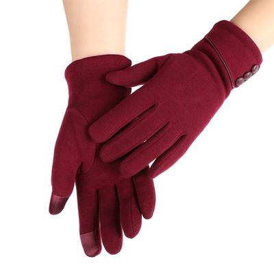 New Fashion Women Windproof Winter Warm Touch Screen Gloves Plus Velvet Skiing Gloves Driving Mittens