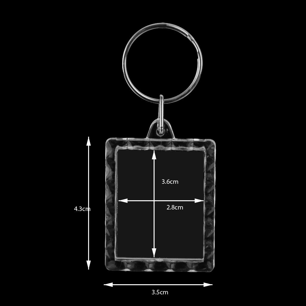 10 Acrylic Photo Holder Keyring Keychain