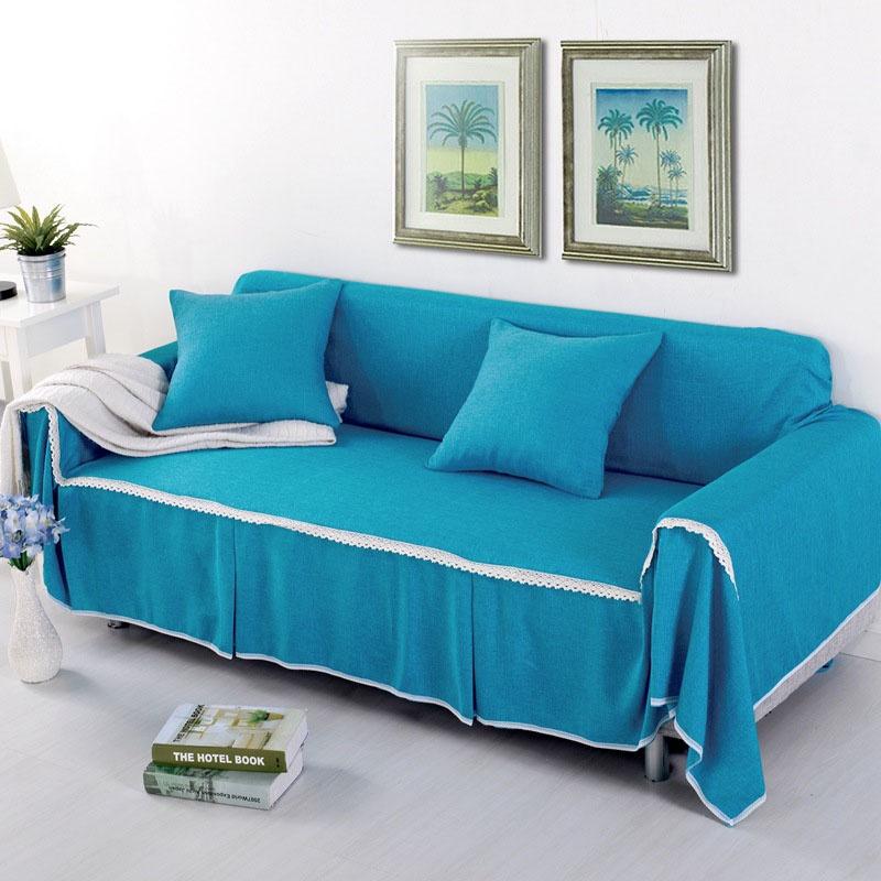 Solid Color Sofa Cover Slip-resistant And Easy To Clean Living Room Home Decor