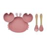 Baby Silicone Crab Plate & Bowl Set with Bib - Food-Grade Tableware