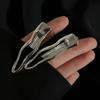 Vintage Minimalist Alloy Wave Shape Hair Clip Korean Fashion Silver Color Irregular Hair Pin Hair Accessories For Women Jewelry