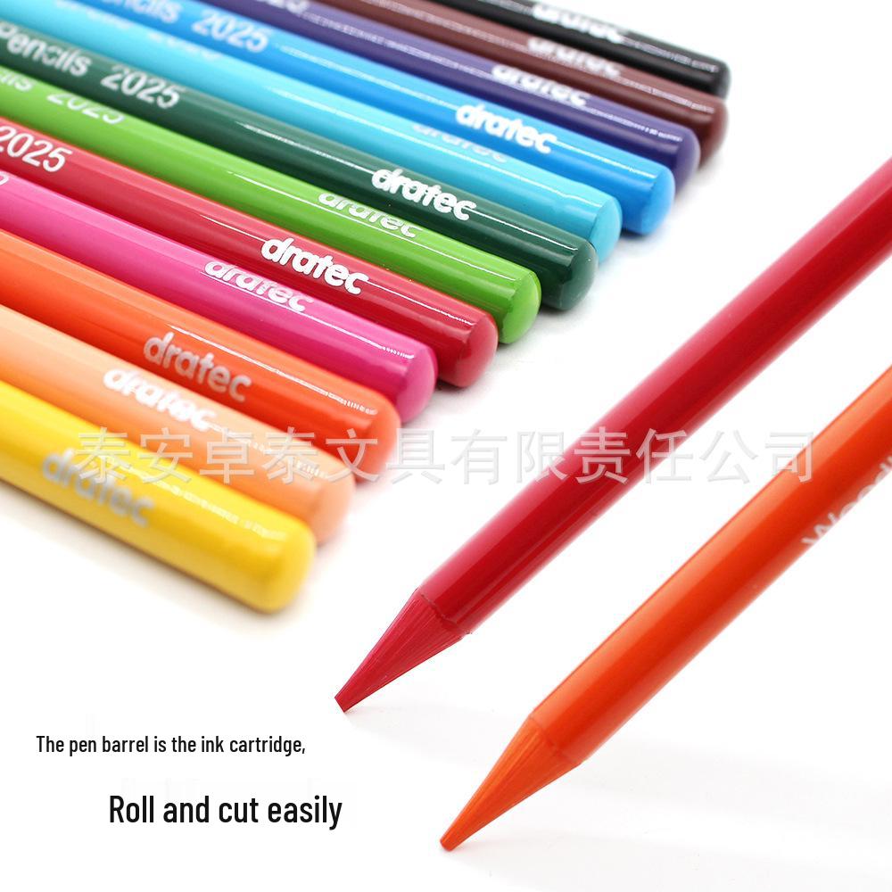 Oil-Based Water-Soluble Colored Pencils Set for Students - Thick Leads for Art and Sketching 12 Oil-based Colored Pencils