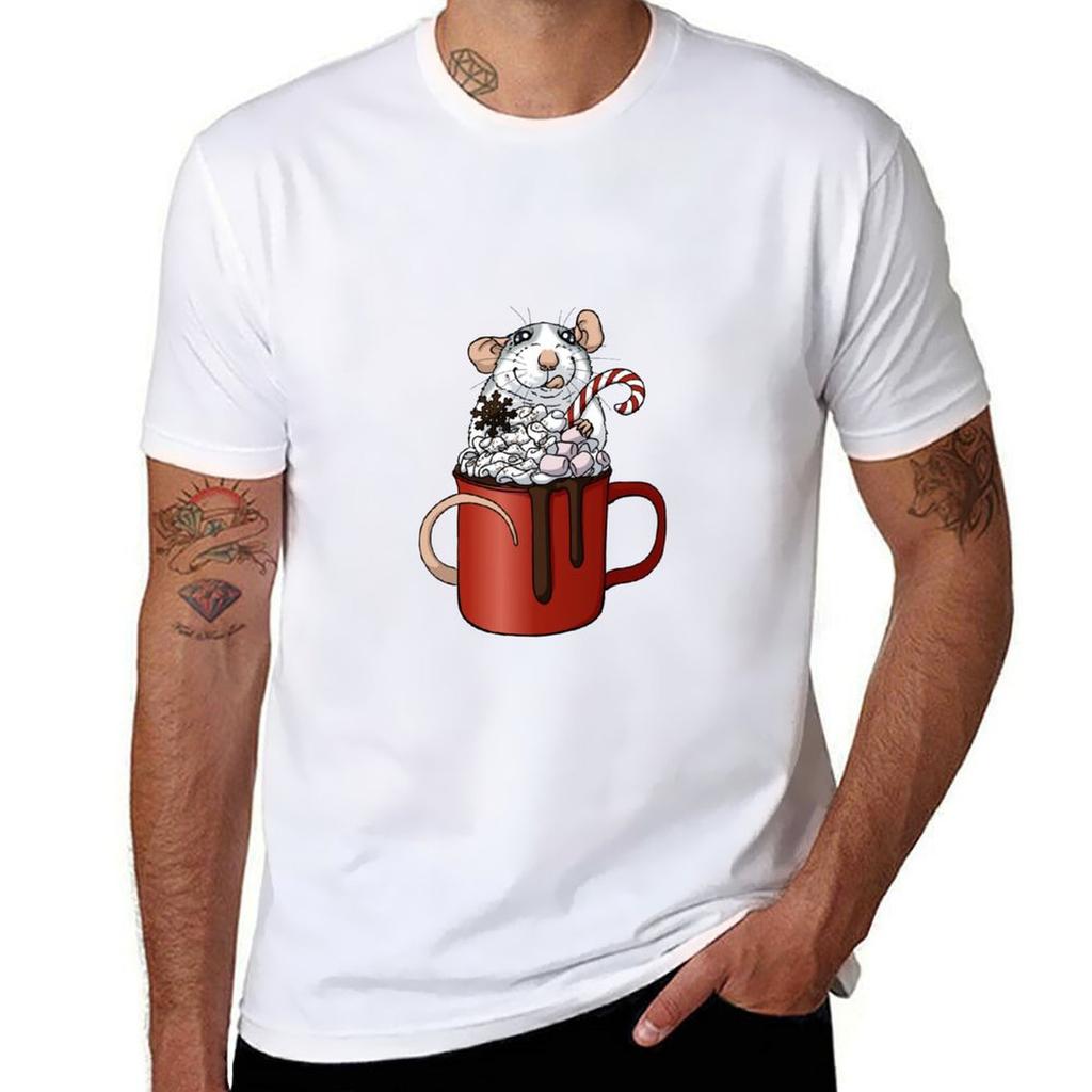 Roan Rat Christmas Hot Chocolate Tshirt Unisex T Shirts High Quality Luxury Brand T Shirts For Unisex Cotton Funny Tshirt