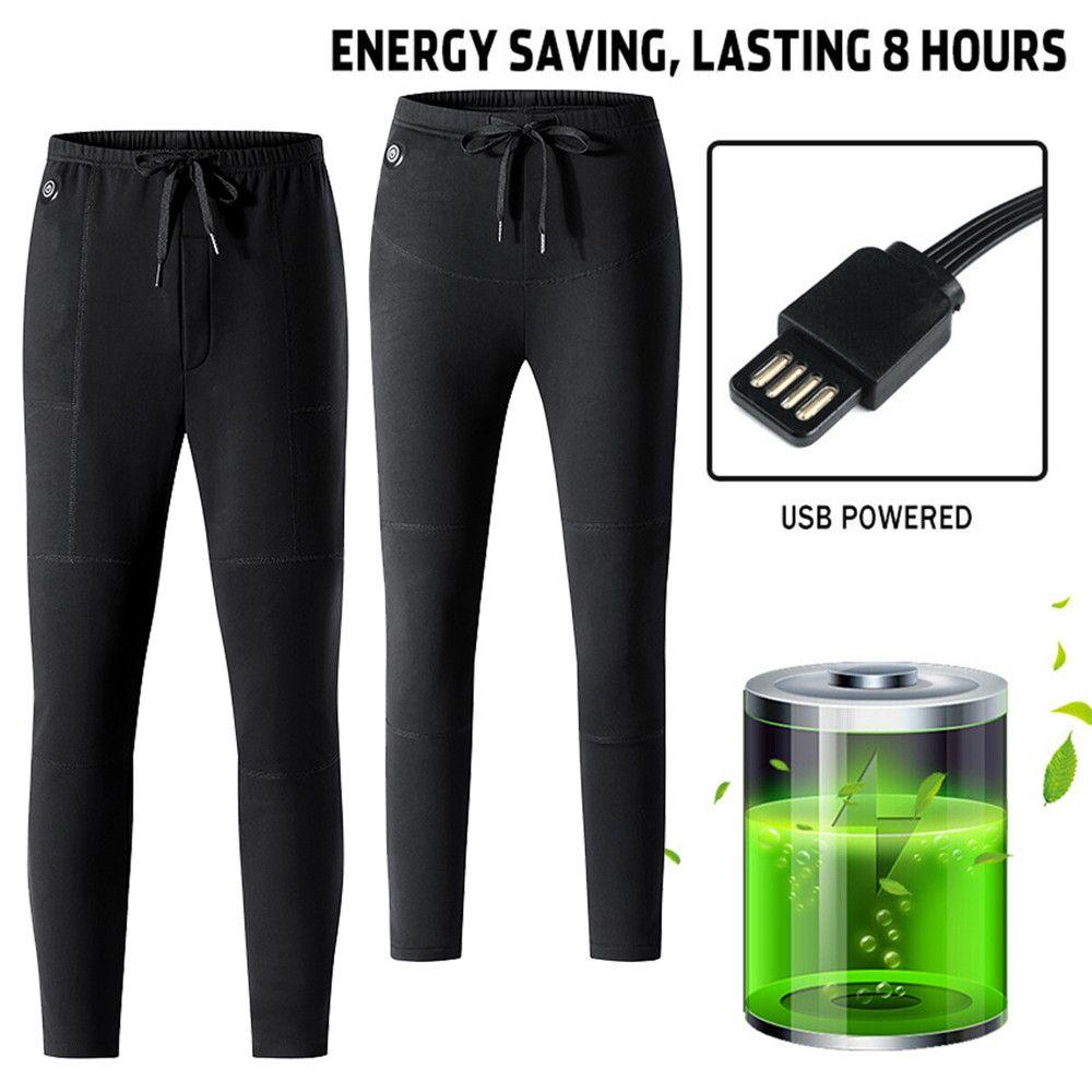 Outdoor Winter Warm Elastic Waist Warmer Cloth Heated Trousers Heating Pants Thermal Leggings