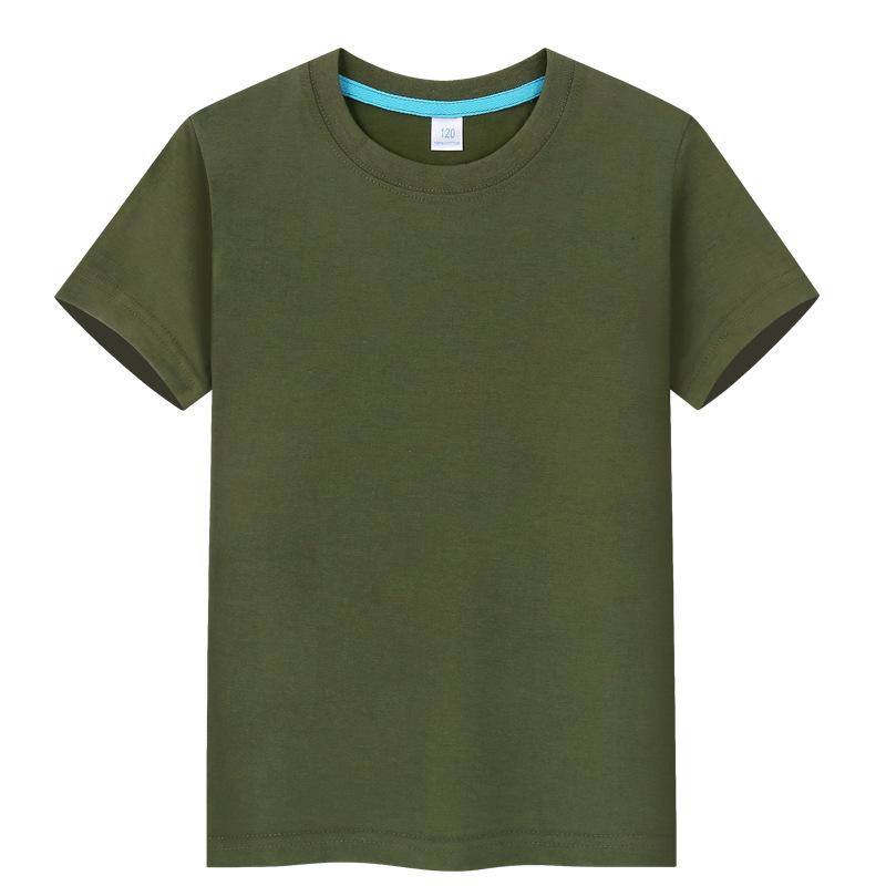 Children's T-shirt Candy Colored Short Sleeved Class Uniform Kindergarten Blank Hand Drawn