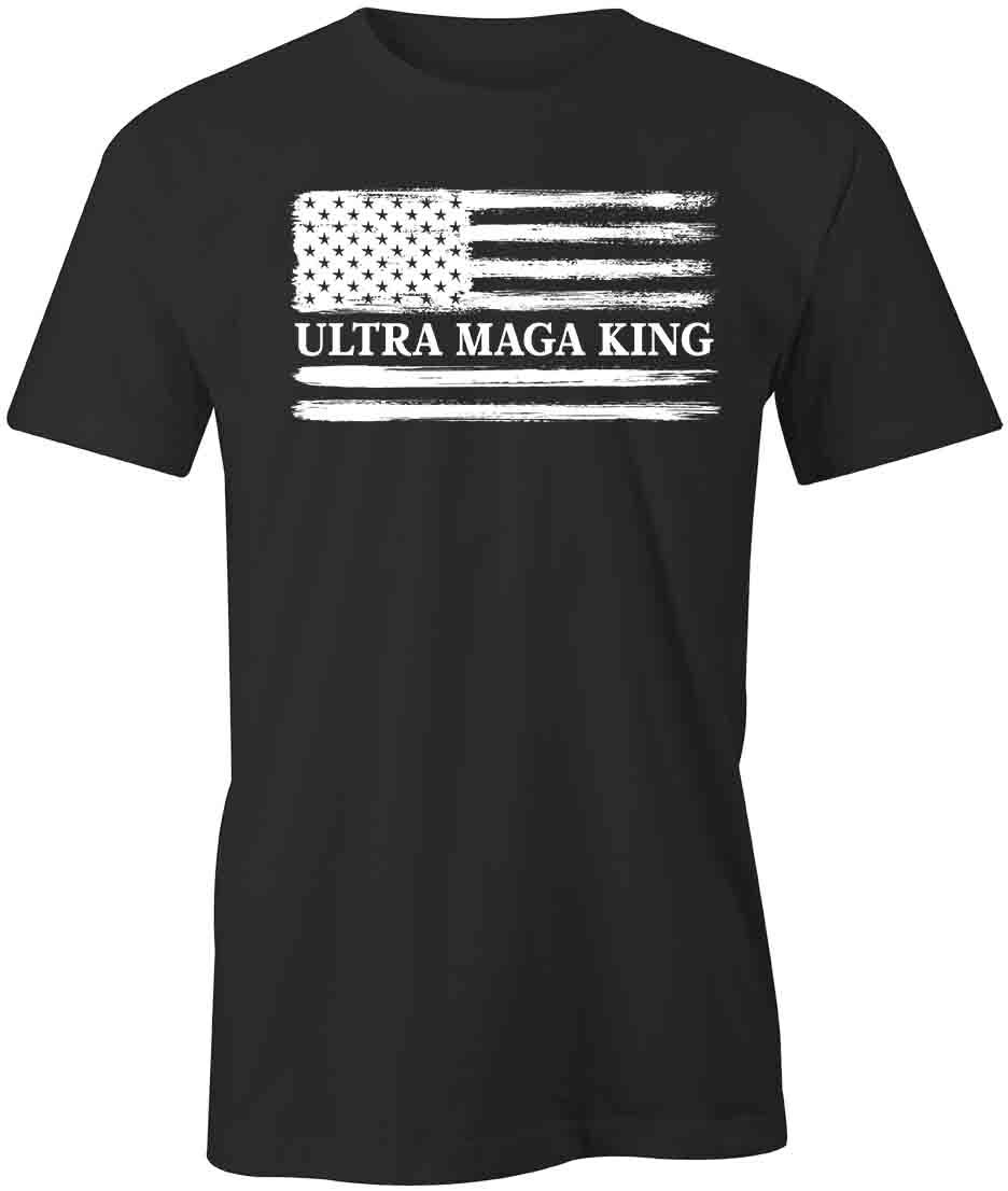 ULTRA MAGA KING FLAG TShirt Tee Short-Sleeved Cotton S1BSA964 TRUMP POLITICAL XXXXL