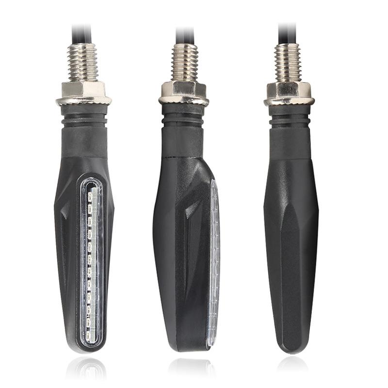 Moto Led Flowing Water Blinker Bendable Flashing Signals Lamp Universal Motorcycle Turn Signal Light Built Relay 12V Flasher