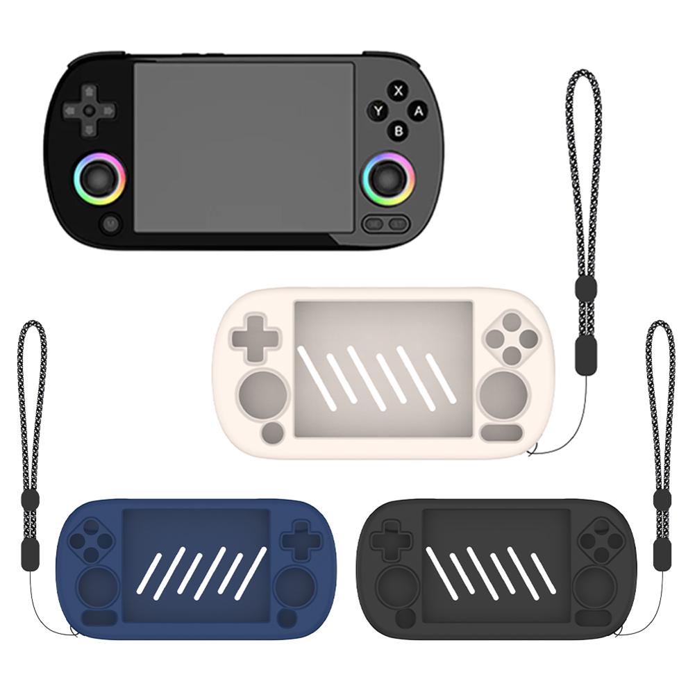 Silicone Protector Shell Sleeve Shockproof Soft Skin Cover Case Anti-Scratch with Lanyard for ANBERNIC RG40XX H Game Accessories