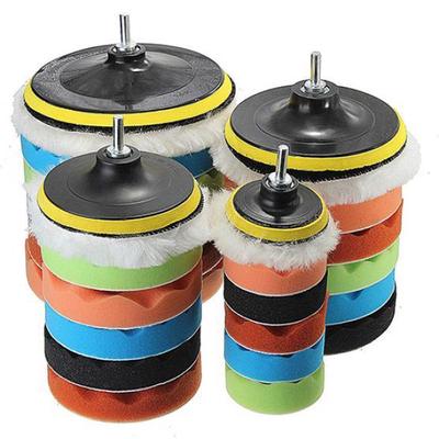 7 Pcs 3/5/6/7 Inch Polishing Waxing Buffing Pad Sponge Kit Set for Car Polisher