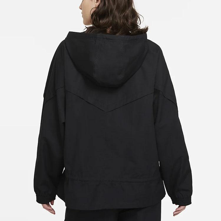 Nike Women's Sportswear Essential Woven Oversized Hooded Jacket Black CZ9329-010