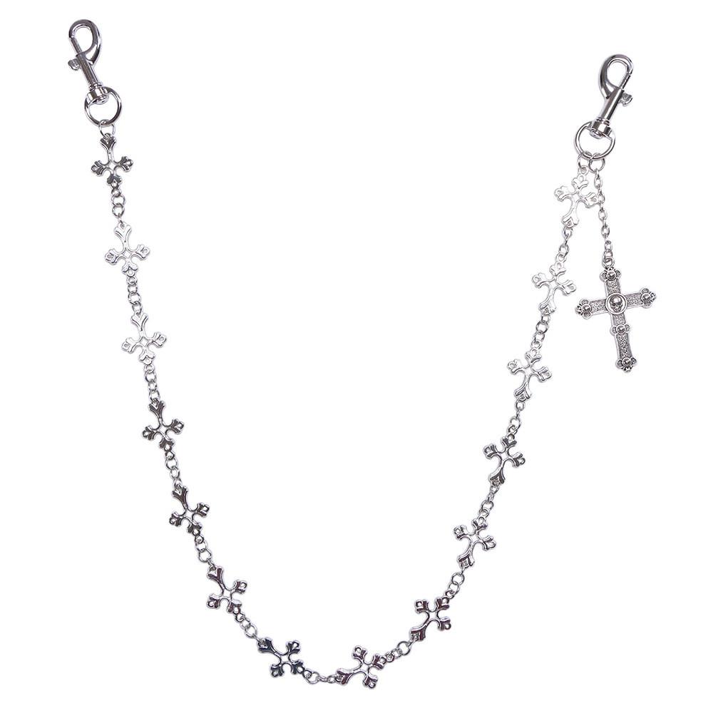 Retro Cross Metal Belt Chain For Adults Punk Gothic Jewelry Gift Accessory