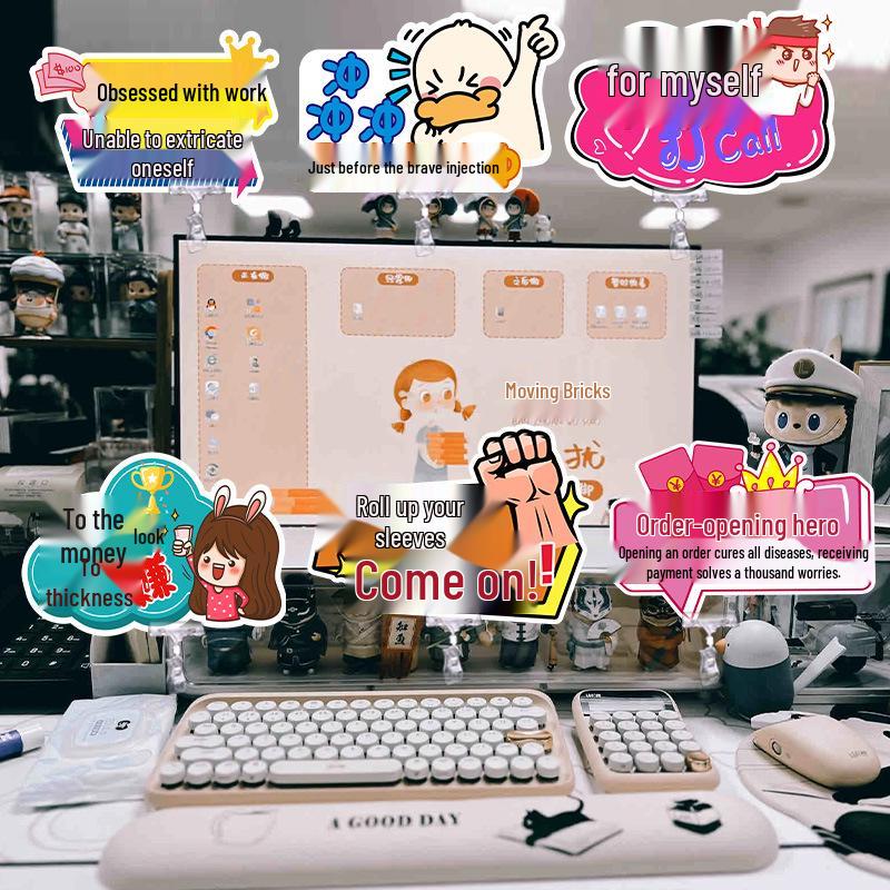 Inspirational Office Desk Sign - Motivational Slogan for Workspace Decor