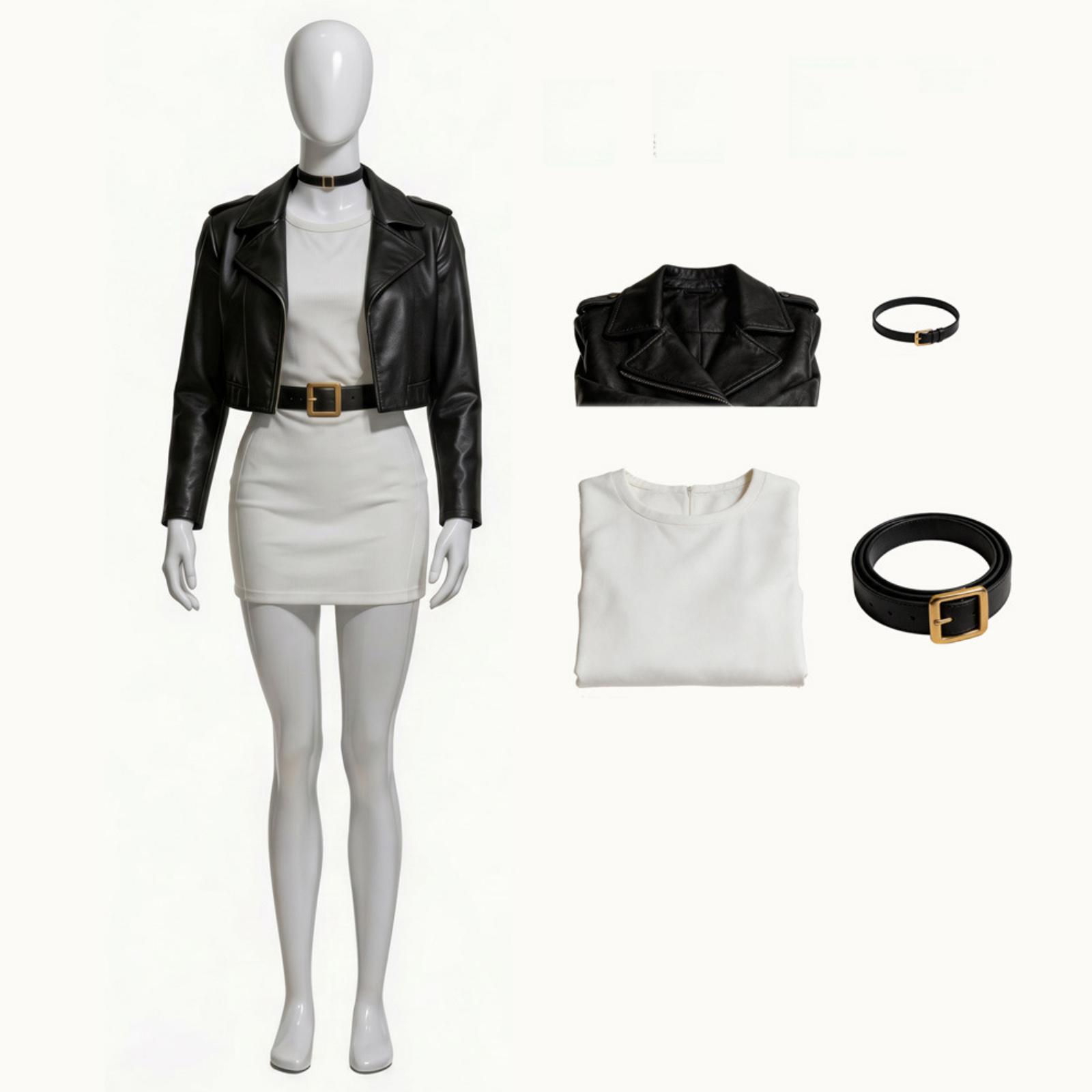 Couple Halloween Cosplay Costume Set for Stage Performance S чёрный