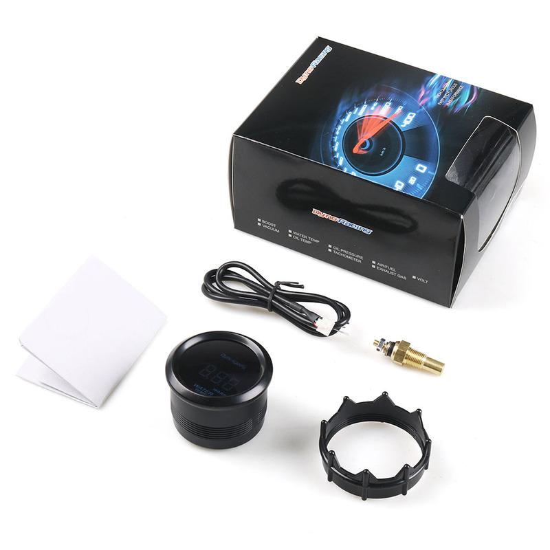 Dynoracing 2inch 52mm Digital Water Temp gauge Black 40-150 Celsius Water Temp Meter With Sensor Car Meter