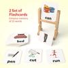 Wooden Rotating Letter Puzzle Blocks - Short Vowel Word Spelling Aid