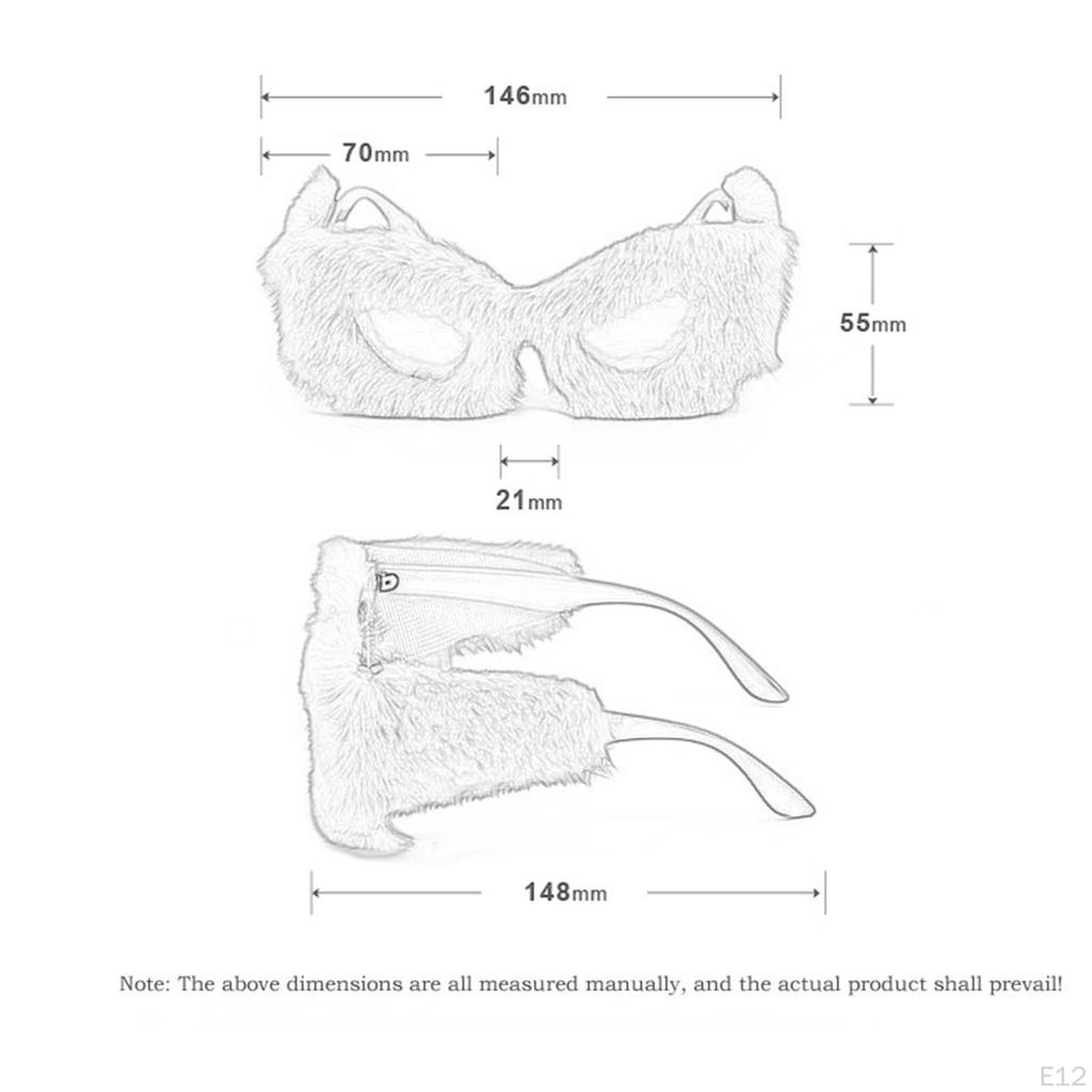 Ochelari de Soare Ochi de Pisică Fuzzy Ochelari de Vedere Modă Confortabil Retro Ochelari de Soare pentru Fete Carnaval