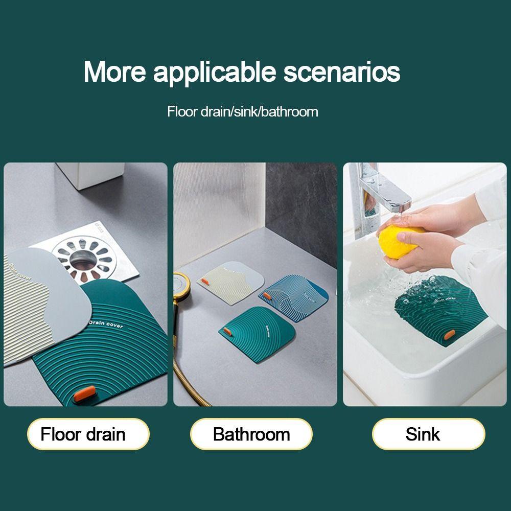 Soft Floor Drain Cover Insect-proof Sink Seal Mat Portable Sewer Pipe Cover Bathroom Accessories
