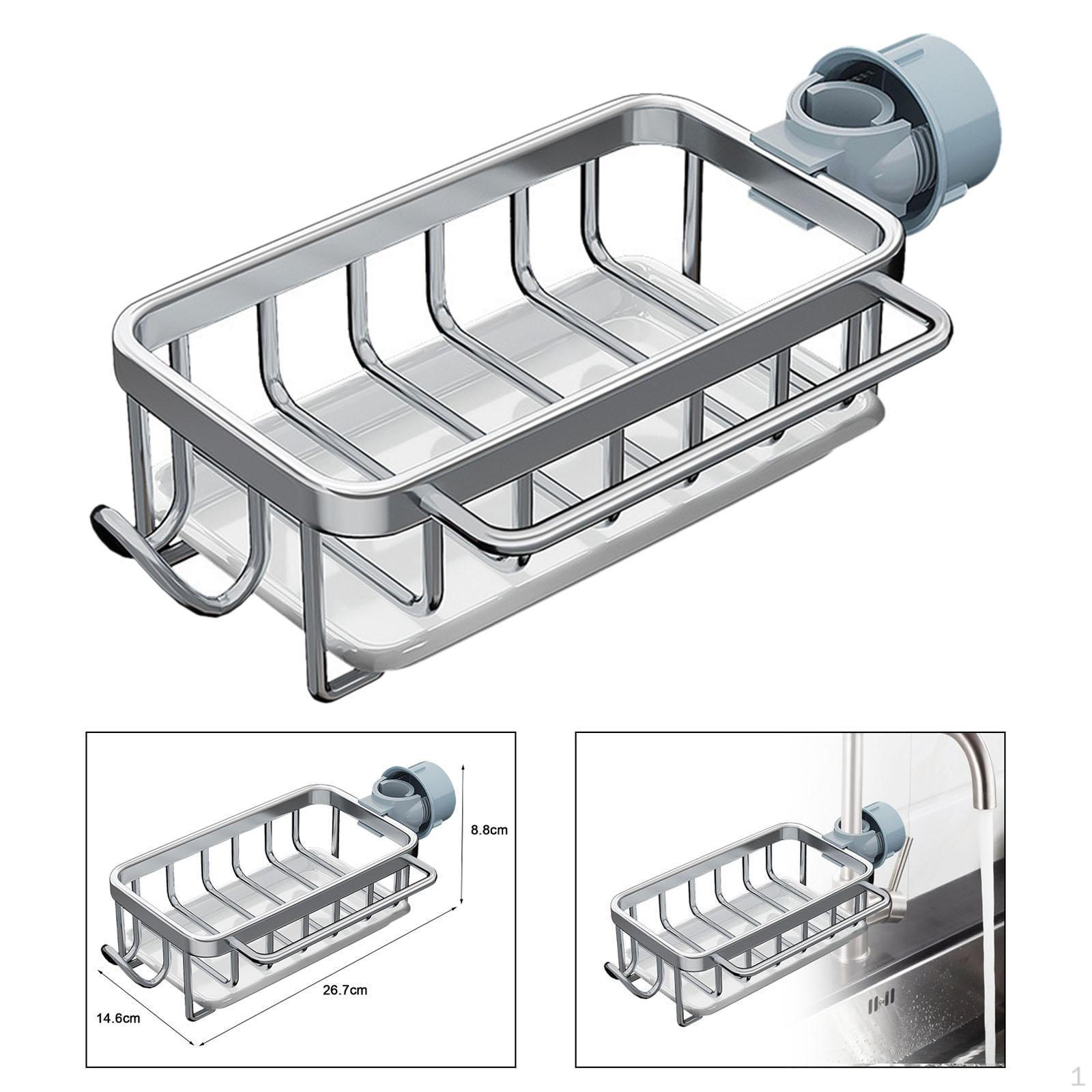 Органайзер для кухонного смесителя Практичный держатель для чистящих принадлежностей argent