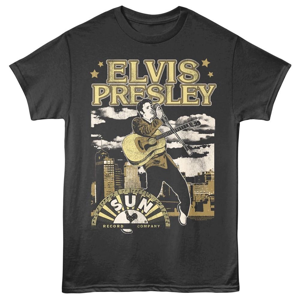 

Sun Records Mens T Shirt Elvis Presley GOLDEN CITY Rock 039;N Roll Music Cotton Unisex T-Shirt XL