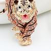 Portable Key Ring Fine Workmanship Alloy Tiger Rhinestone Keyring Keychain for Friends