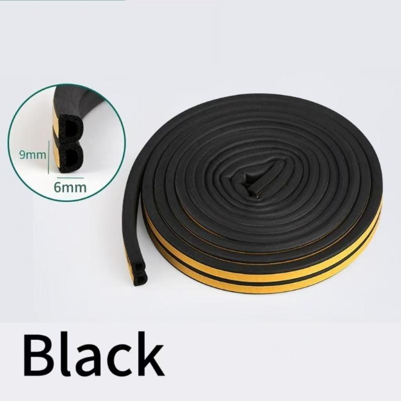 5/10 Meters Door Window Sealing Strip Self Adhesive Dustproof Soundproof Foam Seal Tape Weatherstrip Anti-Collision Rubber Seal