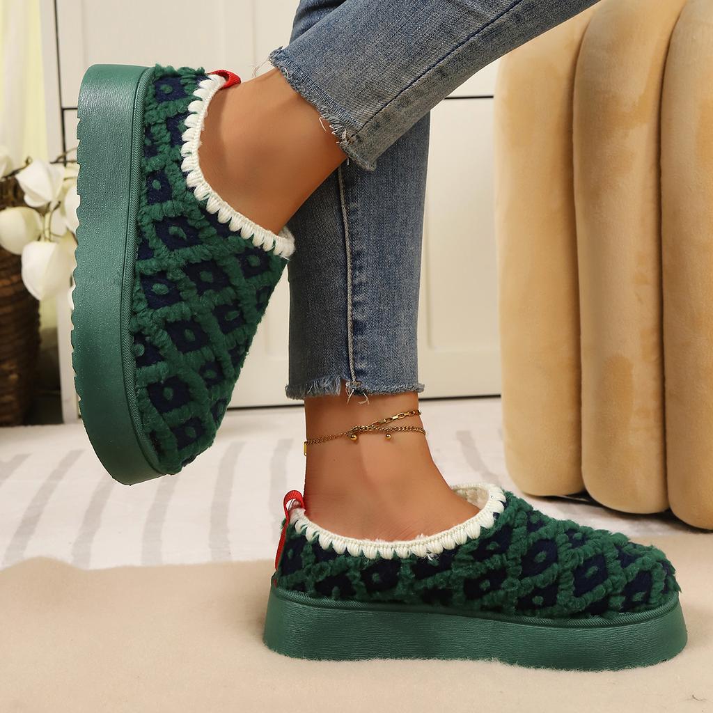 Fashion Women Cute Fluffy Soft Shoes Women Slippers Warm Winter Home Boots Plush Bedroom Ladies Female Shoes Lightweight Slides Women