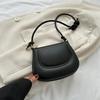 PU Small Shoulder Bag With Zipper, Solid Color Crossbody Underarm Handbag For Women, Knot Strap, Daily Casual Travel Purse With Phone Storage