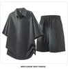 Men's Plus Size Moisture-Wicking Polo Shirt & Sports Shorts Set