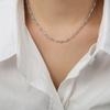 Light Luxury Gold And Steel Color Matching Bamboo Joint Geometric Texture Necklace Titanium Steel Personality Temperament Clavicle Chain