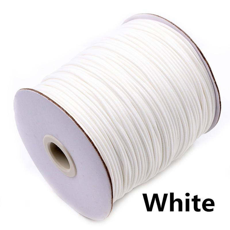 10m/lot 15 Color Leather Line Waxed Cord Cotton Thread String Strap Necklace Rope For Jewelry Making DIY Bracelet Supplies