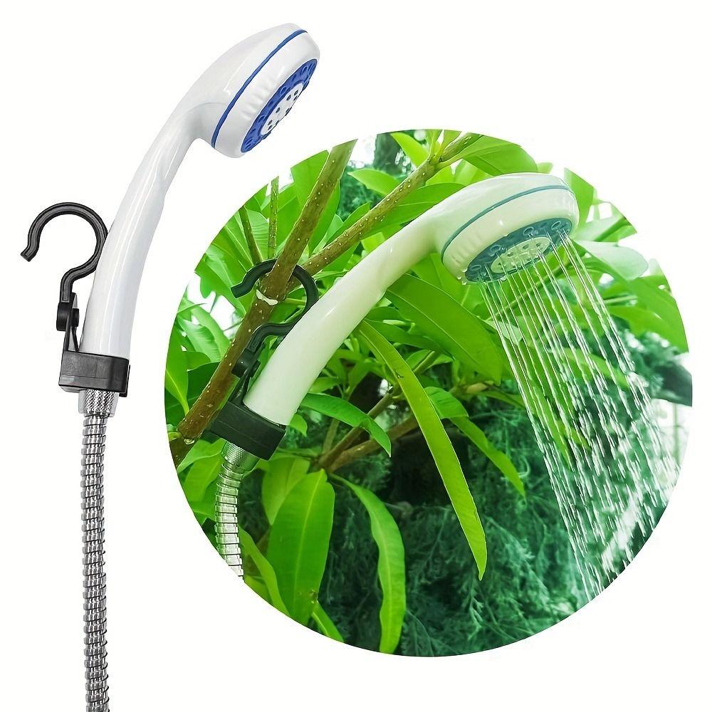 USB Rechargeable Camping Electric Shower Head ABS Handheld Shower Pump  Beach