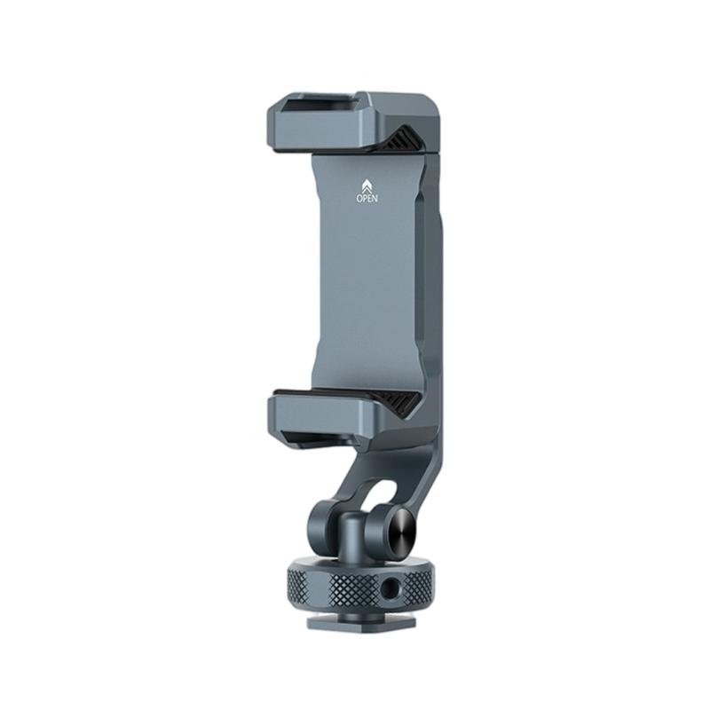 Aluminum Double Shoe Mobile Phone Holder Adjustable Clamping Force Universal For Camera Lights Mounting 1