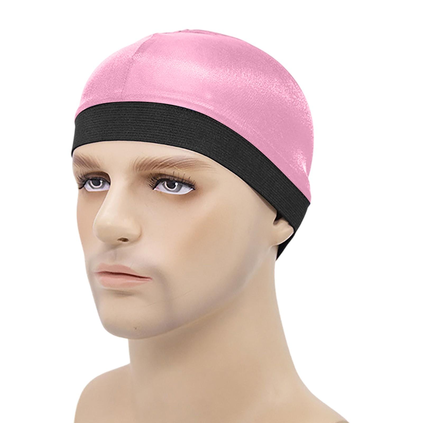 

Мужская и женская модная шелковая дышащая нижняя часть парика One Size розовый