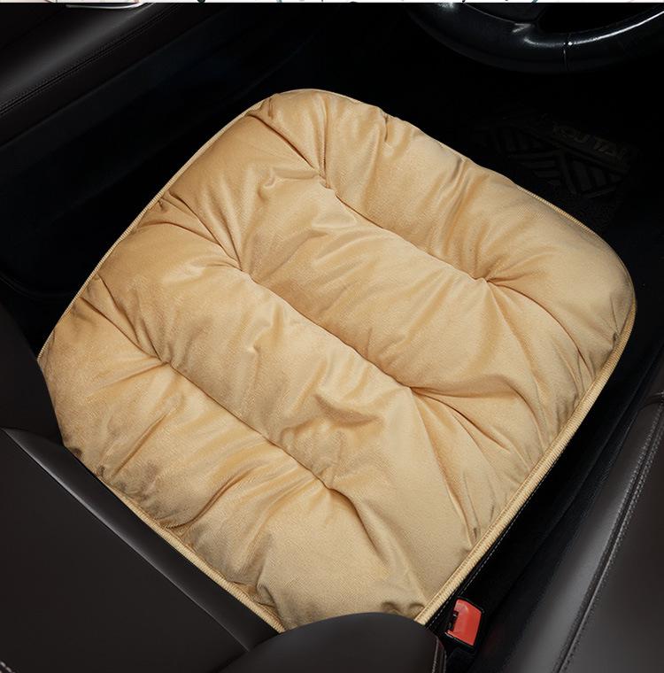 Velvet Car Lumbar Support Cushion Set: Thickened, Warm & Comfortable for Autumn/Winter