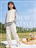 Girls' spring vest, western style knitwear, spring clothing, college style girls' vest, Fried Dough Twists knitting