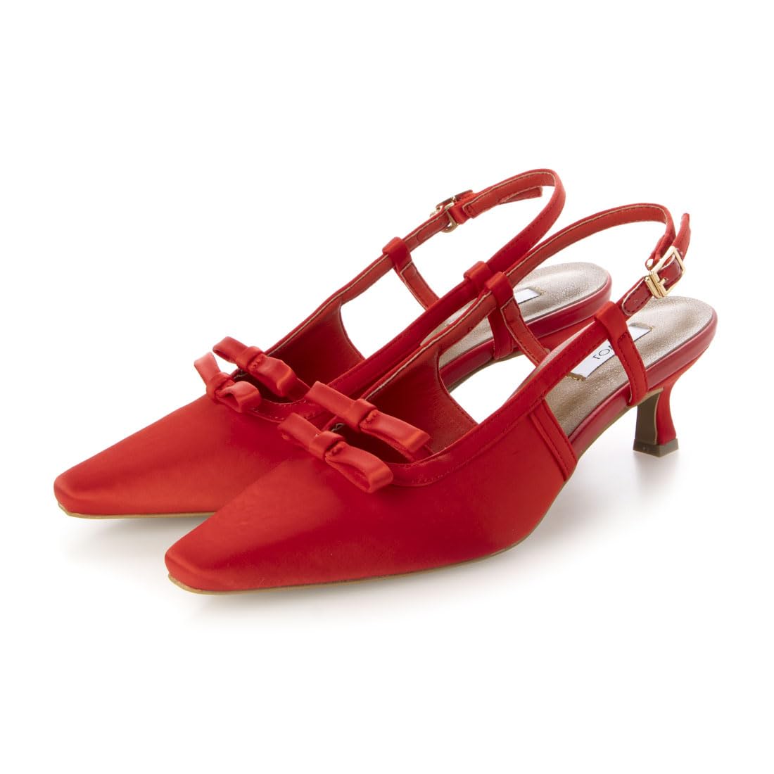 

Жіночі туфлі-човники Evol з ремінцем-стрічкою на спині, квадратний носок IX5456 Червоні, Великий розмір