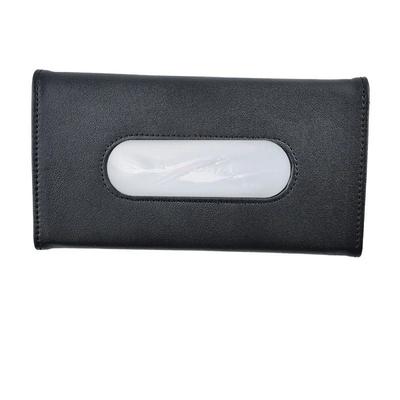 PU Leather Auto Sun Visor Tissue Holder - 1PC Hanging Car Tissue Box for Truck Stylish Interior Storage & Decoration Accessories