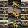 Handmade Horse Gourd Pendant Car Keychain Five Emperors Money Key Chain Feng Shui Coins Solid Lucky Key Rings
