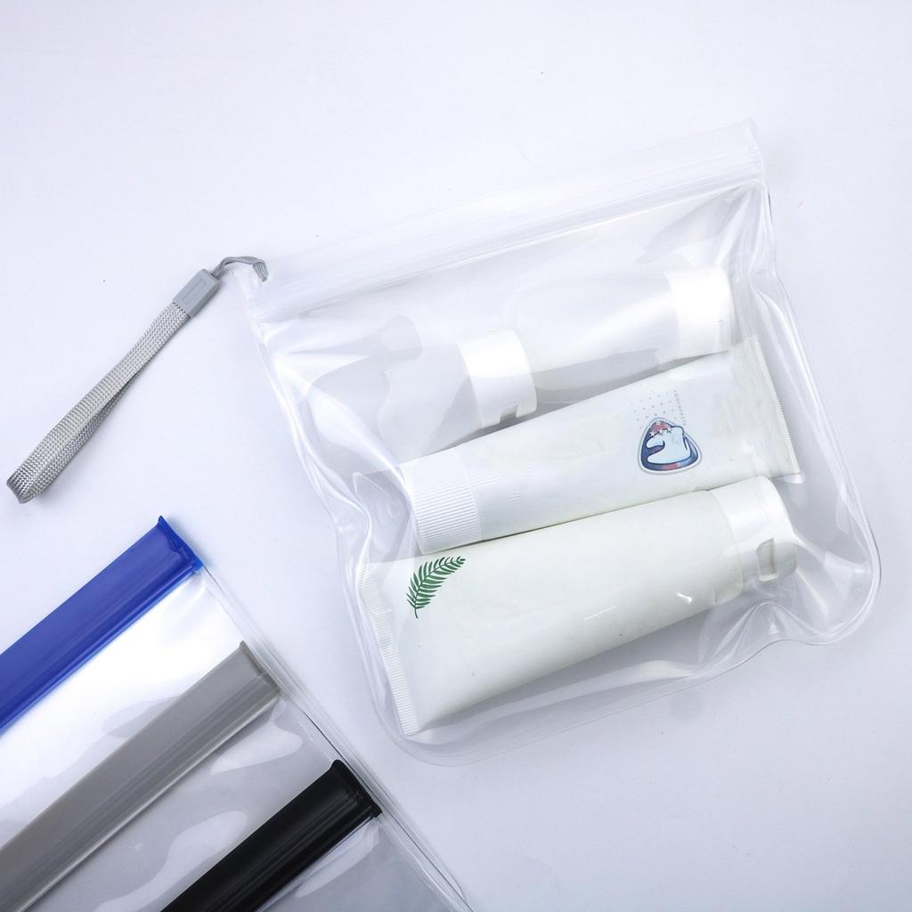 Pack of 6 EVA Waterproof Storage Bags EVA Clear Bags for Travel Accessories Waterproof and Space Saving Organizers