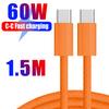 1/2/3m 60W Fast Charging Cable Data Line Type C To Type-C for Iphone 17 Pro Max USBC To C Cable Wire Cord for IPhone 15 16 17