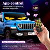 Multi-Panel Sync Led Eyes Display 96X16 LED Sign (23.4"X4.73") | USB 5V Programmable Scrolling Text/Animation | APP + Remote For Car/Store