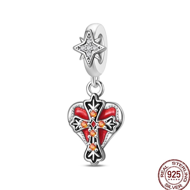Halloween Charms Bead Copper Jack-O'-Lantern Skull Bat Witch Hat Candy Luminous Charm Fit Bracelet Diy Jewelry