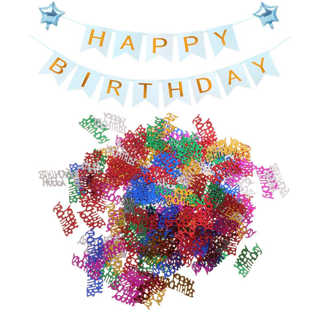1 Pack 30G Decoration Happy Birthday Letters Design Colorful Table Decor Throwing Supplies Party Carpet Confetti For Birthday