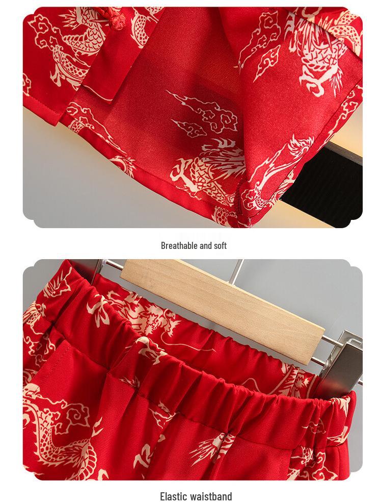 Moderna Ropa de Verano de Dragón Tang para Niños para la Actuación del 1 de Junio